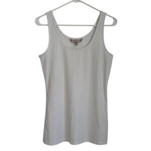 Athleta Ribbed Tank Top, White, Women's Size Medium